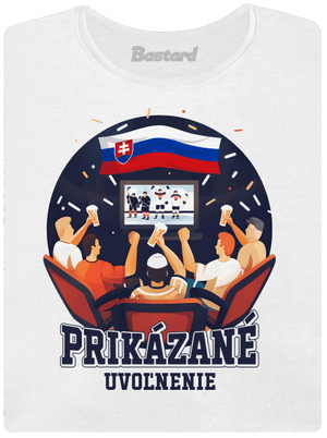 Prikázané uvoľnenie dámske tričko s lemom White