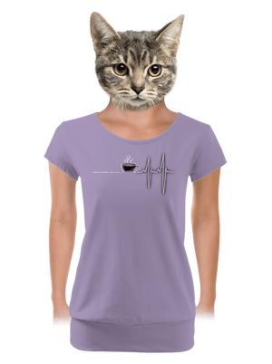 Coffee help dámske tričko s lemom Lavender