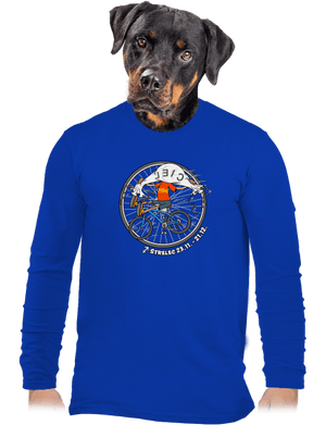 Cyklistický horoskop: Strelec pánske dlhý rukáv Royal Blue