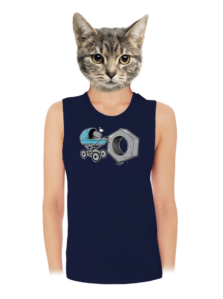 Správna matka dámske tielko voľné Navy