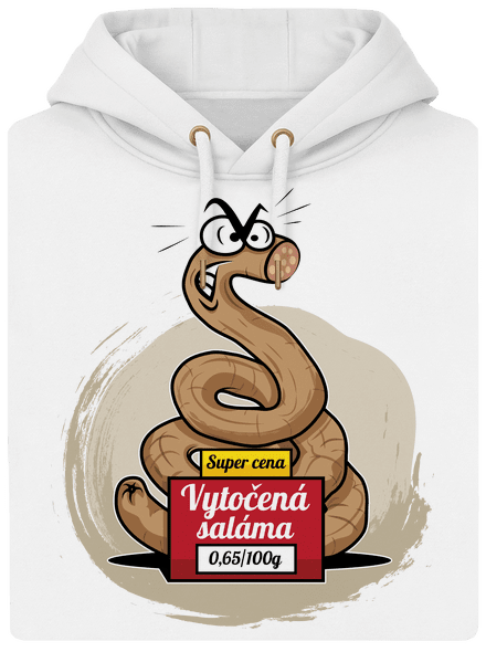 Vytočená saláma unisex mikina premium Snowwhite
