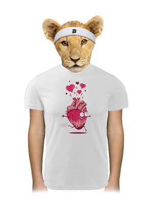 Zamilované srdiečka detské športové tričko White