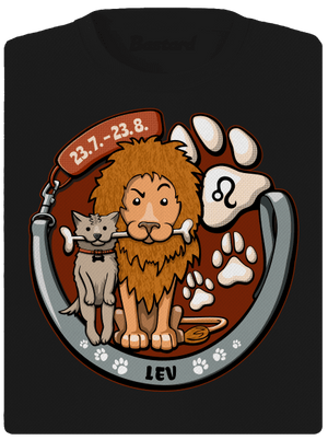 Psí horoskop: Lev dámske športové tričko Black