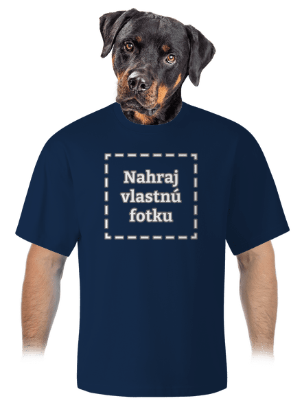 Vlastná potlač unisex tričko oversized Midnight Blue