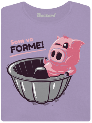 Vo forme dámske tričko s lemom Lavender