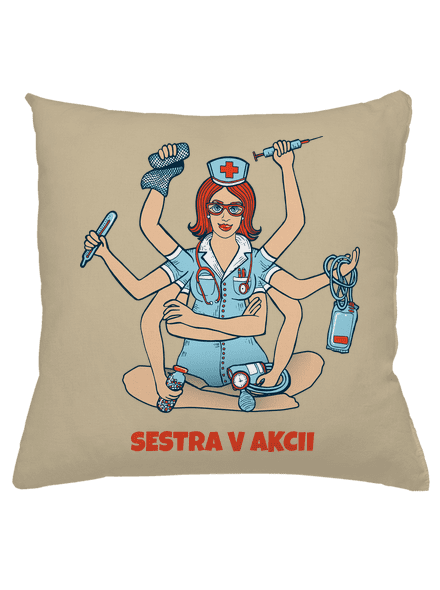 Sestra v akcii vankúš Beige