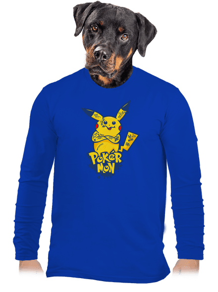Pokérmon pánske dlhý rukáv Royal Blue