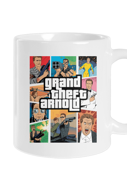 Grand Theft Arnold klasický hrnček White