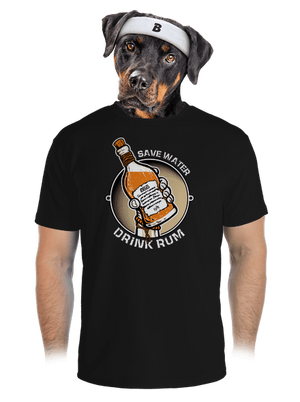 Save water pánske športové tričko Black