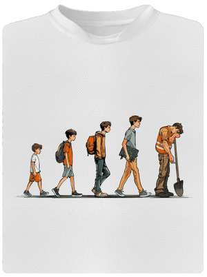 Evolúcia študenta detské športové tričko White