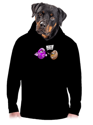 Zmaľujem ťa pánska mikina klokanka Black