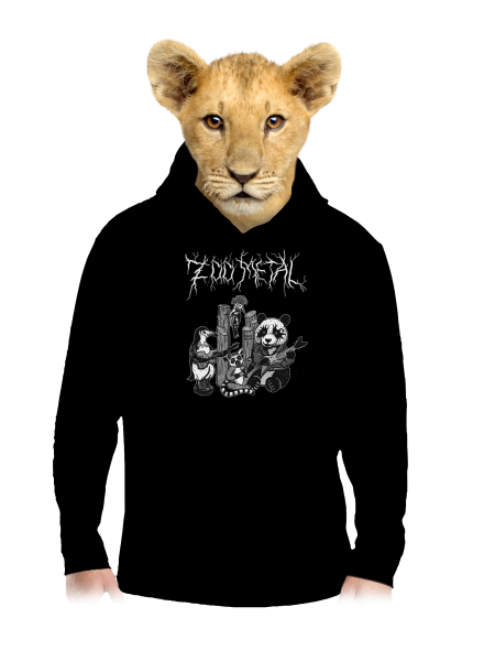 ZOO metal detská mikina klokanka Black