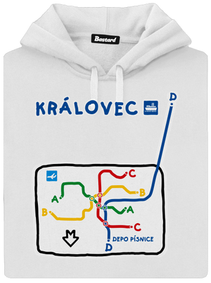 Metro Královec dámska mikina klokanka White