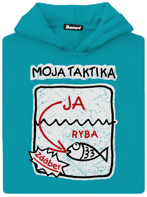 Rybárska taktika detská mikina klokanka Hawaiian Blue