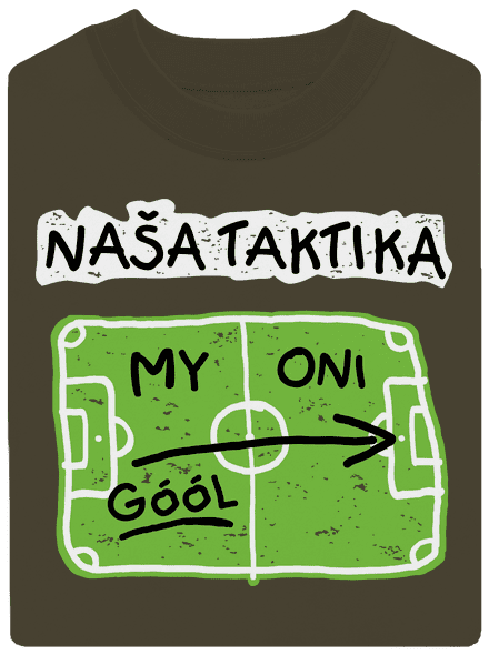 Naša futbalová taktika unisex mikina bez kapucne Urban Khaki