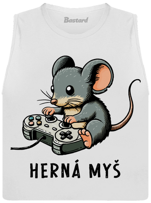 Herná myš dámske tielko voľné White