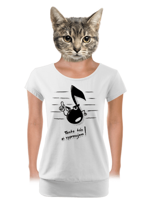 Tón dámske tričko s lemom White