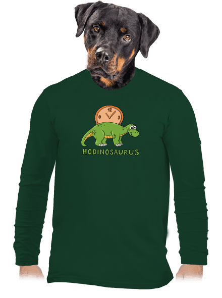 Hodinosaurus pánske dlhý rukáv Bottle Green