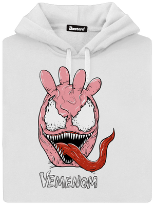 Vemenom dámska mikina klokanka White