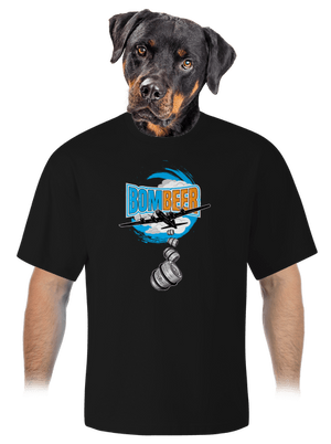 BomBeer unisex tričko oversized Black