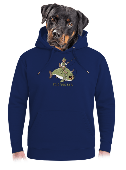 Tolstolobýk unisex mikina premium Navy