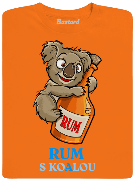 Rum s koalou pánske tričko Orange