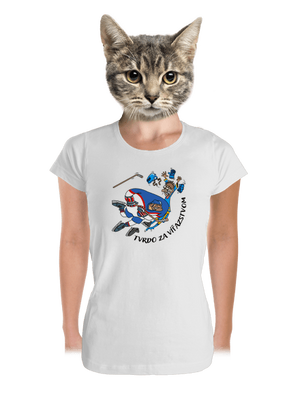 Tvrdo za víťazstvom dámske tričko prémium White