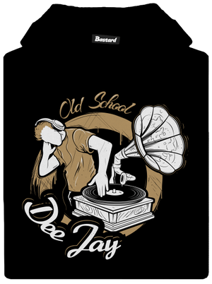 Old school DJ detská mikina klokanka Black