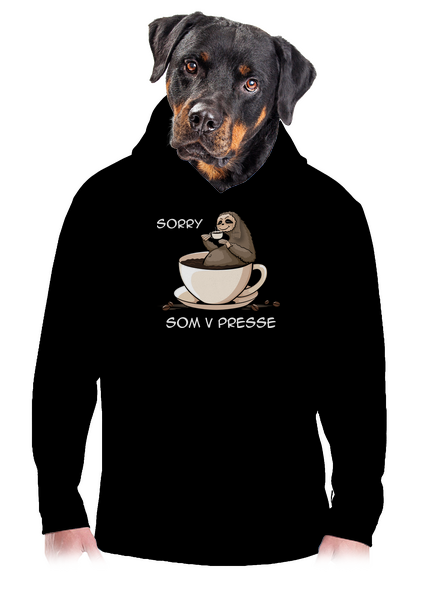 V presse pánska mikina klokanka Black