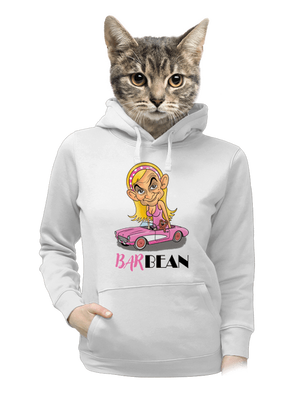 Barbean dámska mikina klokanka White