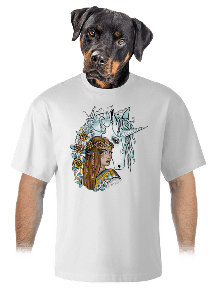 Elfka s jednorožcom unisex tričko oversized White