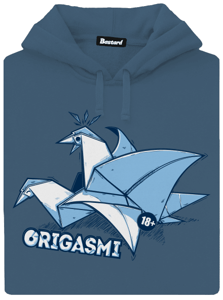 Origasmi dámska mikina klokanka Denim
