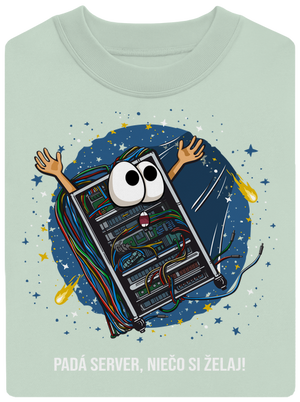 Padá server unisex mikina bez kapucne Blush Mint