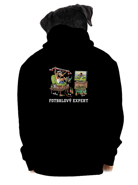 Futbalový expert pánska mikina na zips Black