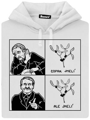 Cimrman: Copak jmelí dámska mikina klokanka White