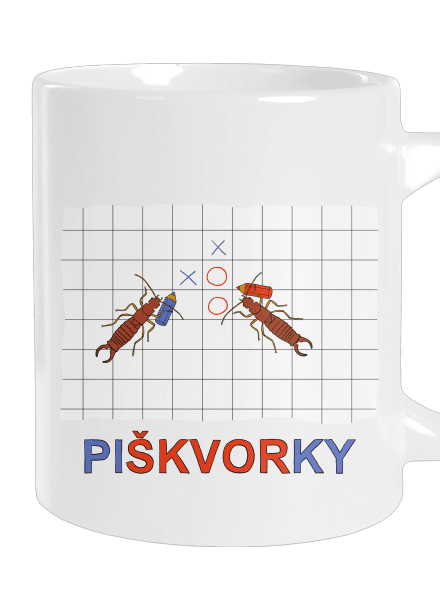 Škvorí piškvorky veľký hrnček White