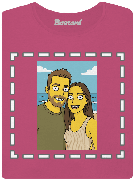Simpsonovi z vlastnej fotky dámske tričko prémium Magenta