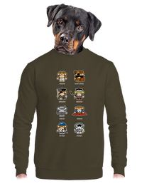 unisex mikina bez kapucne