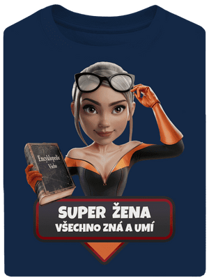 Super mama unisex tričko oversized Midnight Blue