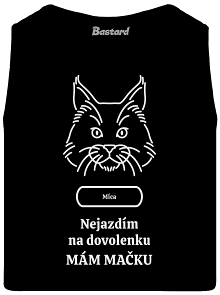 Nemôžem, mám mačku pánske tielko Black