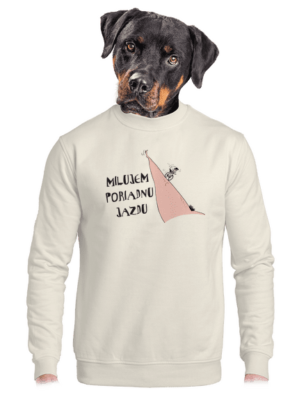 Milujem jazdu unisex mikina bez kapucne Off White