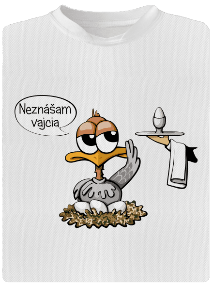 Neznášam vajcia detské športové tričko White