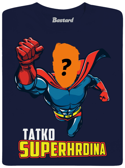 Tatko superhrdina pánske dlhý rukáv Navy