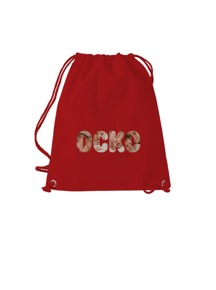 Nápis ocko z vlastných fotiek vak Red Mal