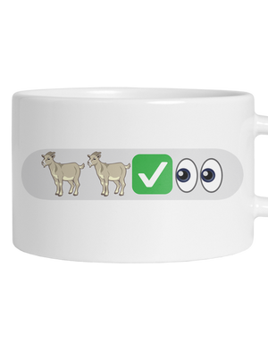 Emoji hrnček makronka White