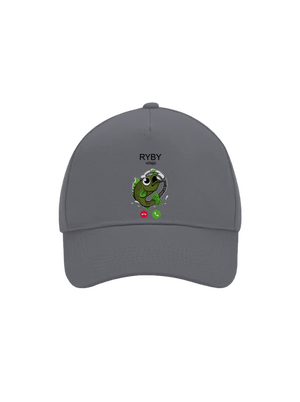 Ryby volají šiltovka baseballka Graphite grey