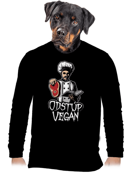 Odstup vegane pánske dlhý rukáv Black