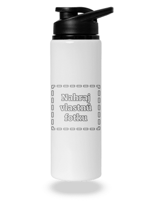 Vlastná potlač flaša na vodu White