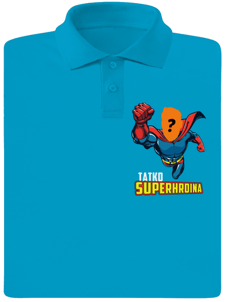Tatko superhrdina pánska polokošeľa Blue Atol
