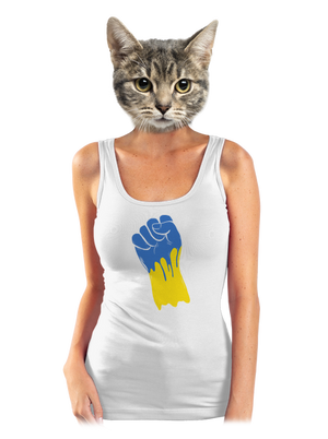 Ukrajina - Ruka dámske tielko klasické White